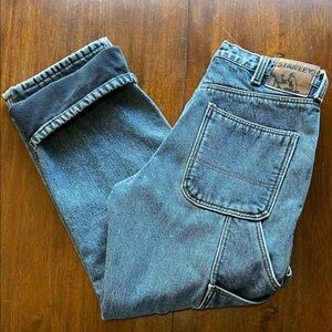 Stanley Fleece-Lined Carpenter Jeans Size 34X30